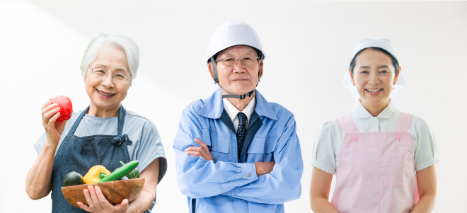 認知症予防で働く高齢者のイメージ